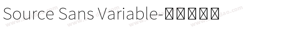 Source Sans Variable字体转换